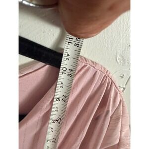 Enfocus Petite Pink Glitter Stripe Black Tiered Ruffle Sheath Dress 10P 51003G